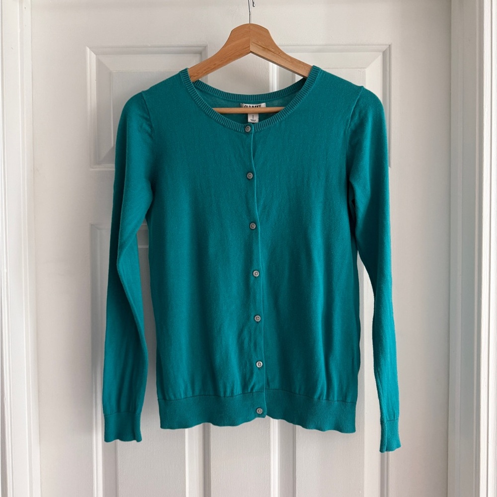 Old Navy Teal/Turquoise Cardigan